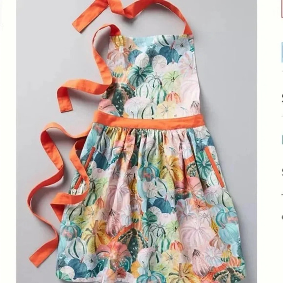Anthropologie Pastel Pumpkin Apron - Picture 1 of 3